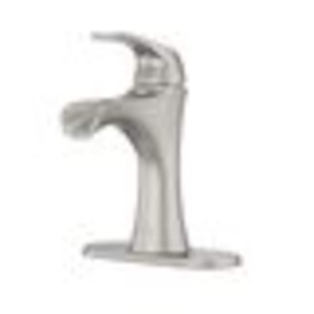 Robinet de lavabo de salle de bain Jaida à poignée unique en nickel brossé à 1 ou 3 trous