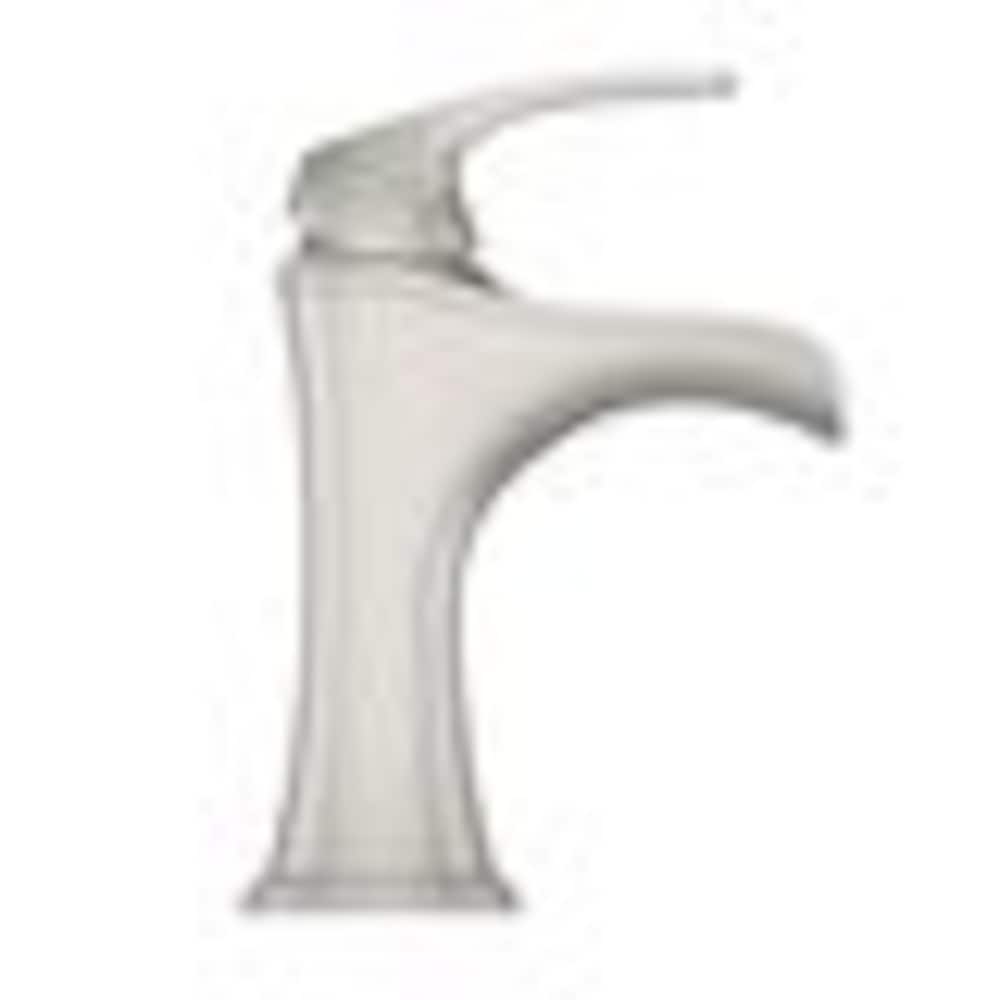 Robinet de lavabo de salle de bain Jaida à poignée unique en nickel brossé à 1 ou 3 trous