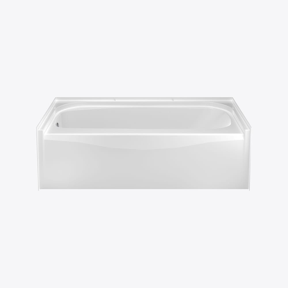 Essence 60L x 30W x 18.8H AcrylX Rectangular Alcove Bathtub with PIN System, Left Drain, in White