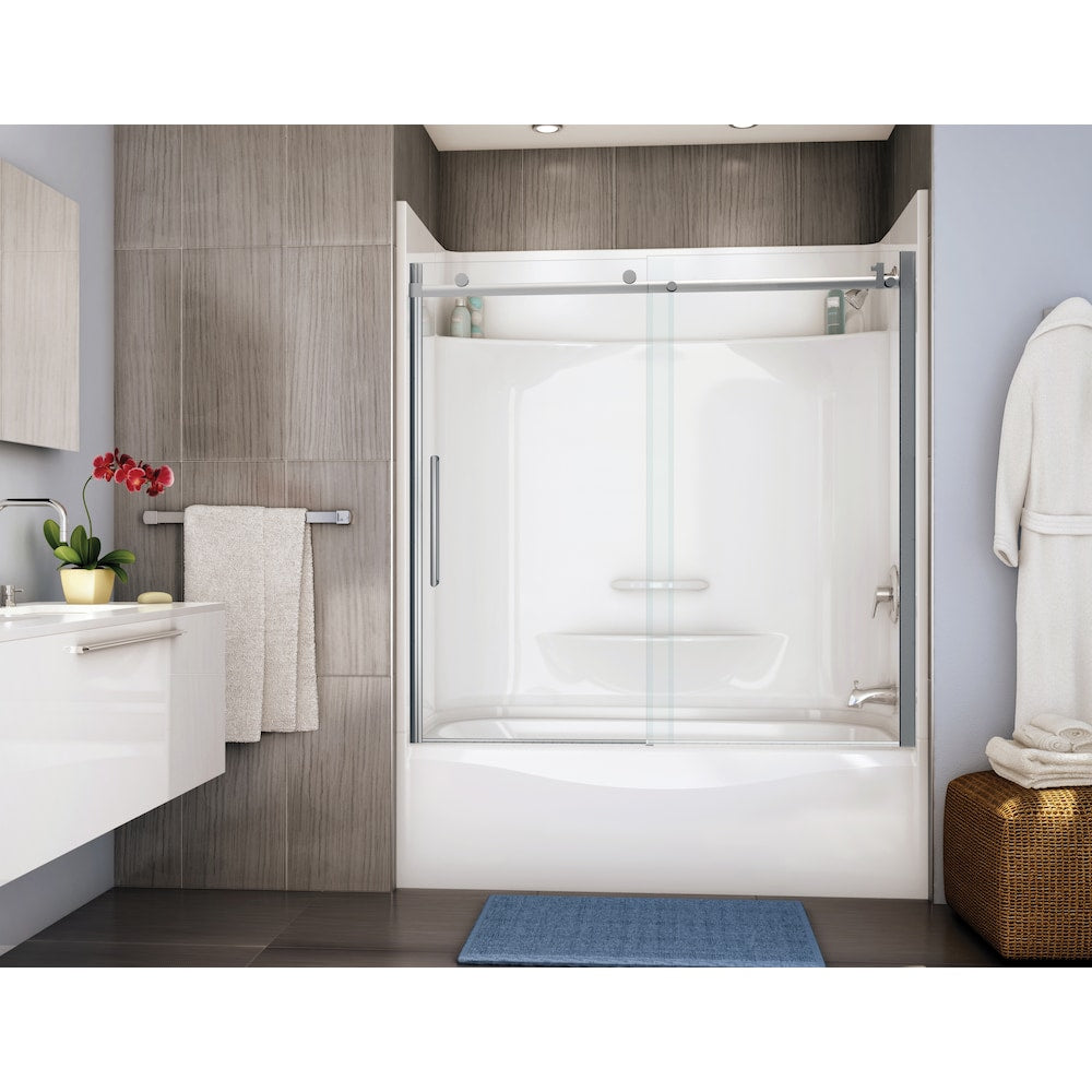 Essence 60L x 30W x 18.8H AcrylX Rectangular Alcove Bathtub with PIN System, Right Drain, in White