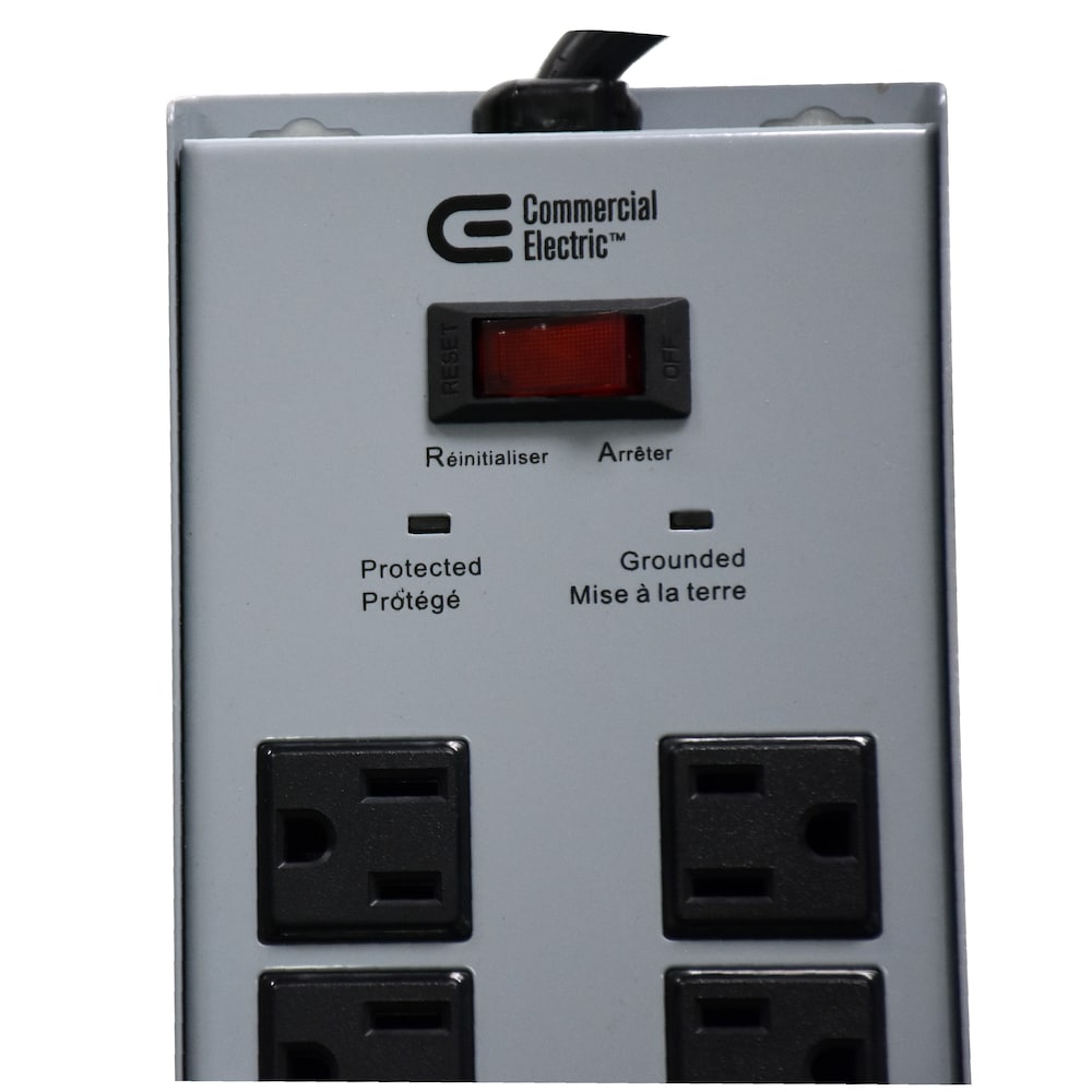 15 ft. 10-Outlet Metal Surge Protector Cord