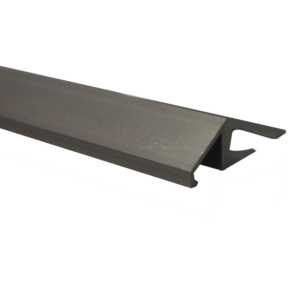 Réducteur de carrelage 3/8 po (10 mm) - 8 pi - Titane satiné - 10 pièces.