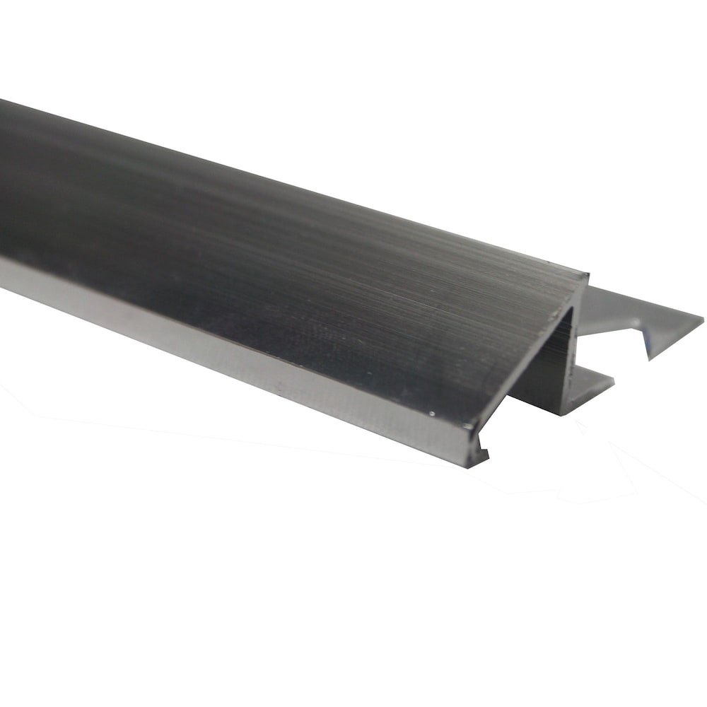 Réducteur de carrelage en aluminium 1/2 pouce (12 mm) - 8 pieds - Transparent brillant - (paquet de 10)