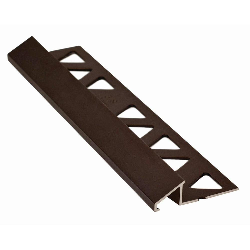 Réducteur de carrelage en aluminium 1/2 pouce (12 mm) - 8 pieds - Bronze antique satiné - (paquet de 10)