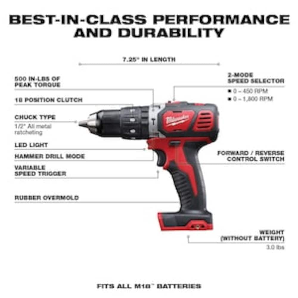M18 18V Li-Ion Cordless Combo Tool Kit (6-Tool) w/(2) 3.0 Ah Batteries, (1) Charger, (1) Tool Bag