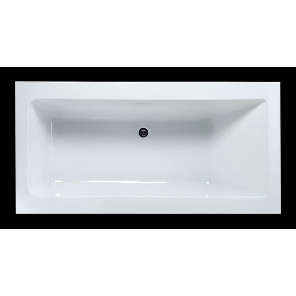 Terra 6 ft. Acrylic Freestanding Flat-bottom Bathtub in White