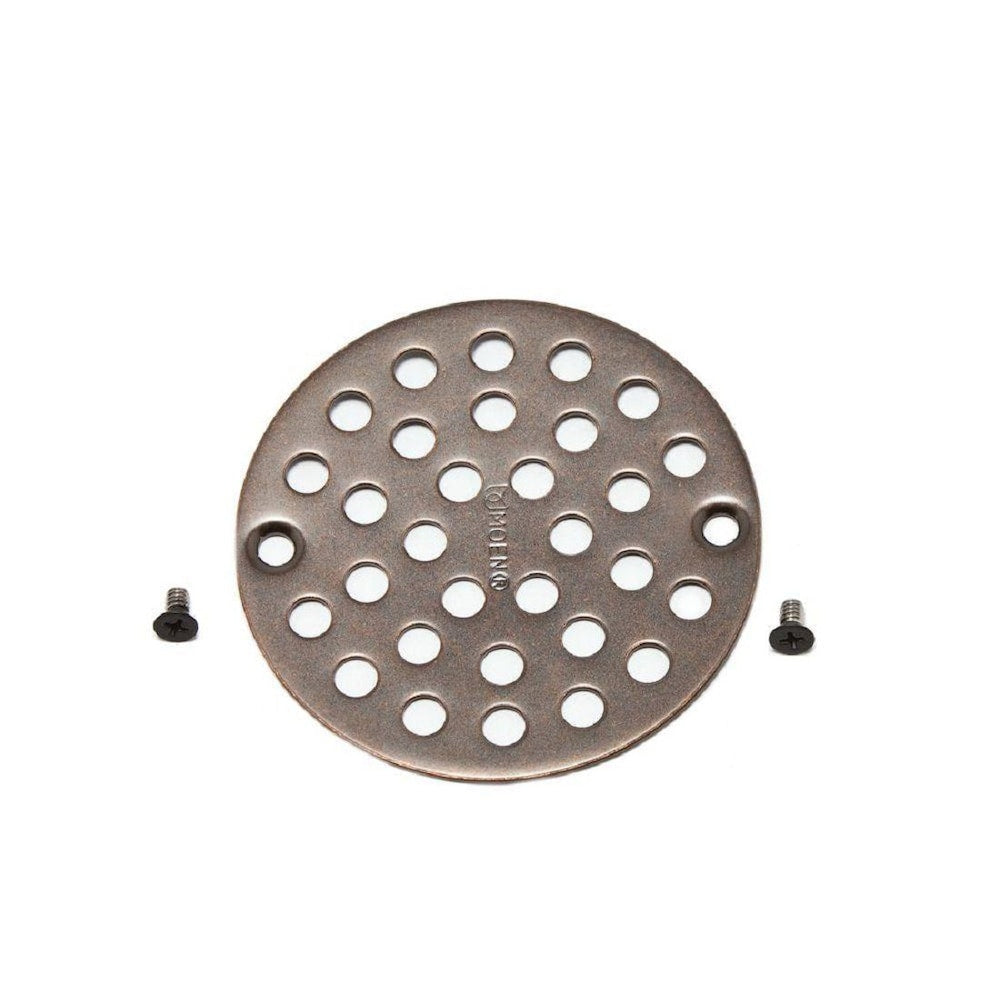 Couvercle de drain de douche de 4 pouces pour ouverture de 3-3/8 pouces en bronze huilé