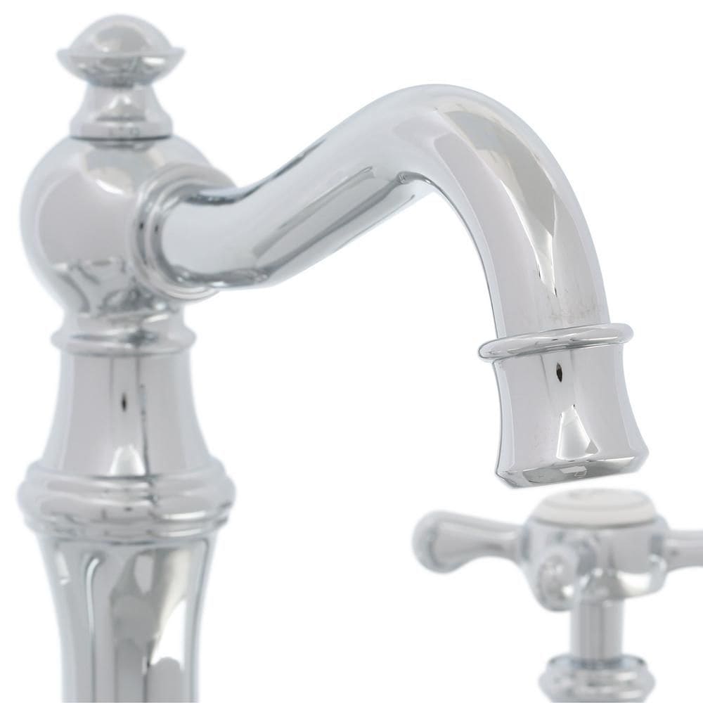 Robinet de lavabo de salle de bain à 2 poignées Weymouth de 8 à 16 pouces en chrome (drain inclus; valve non incluse)