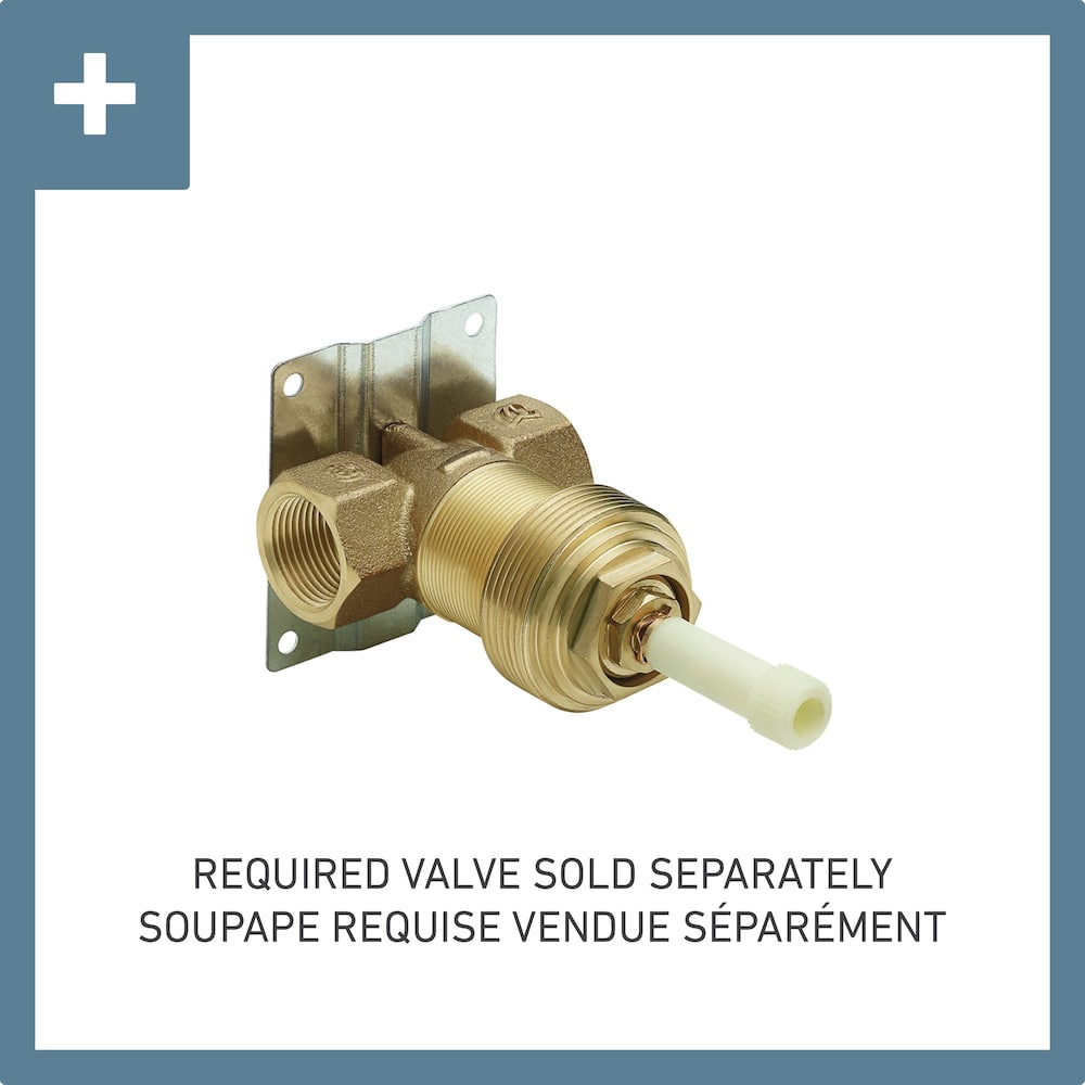 90 Degree Single-Handle Volume Control Valve Trim Kit in Chrome (Valve Not Included)