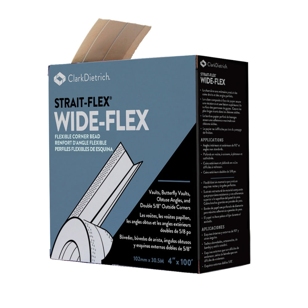 4 in. x 100 ft. Wide-Flex Flexible Paper Corner Bead