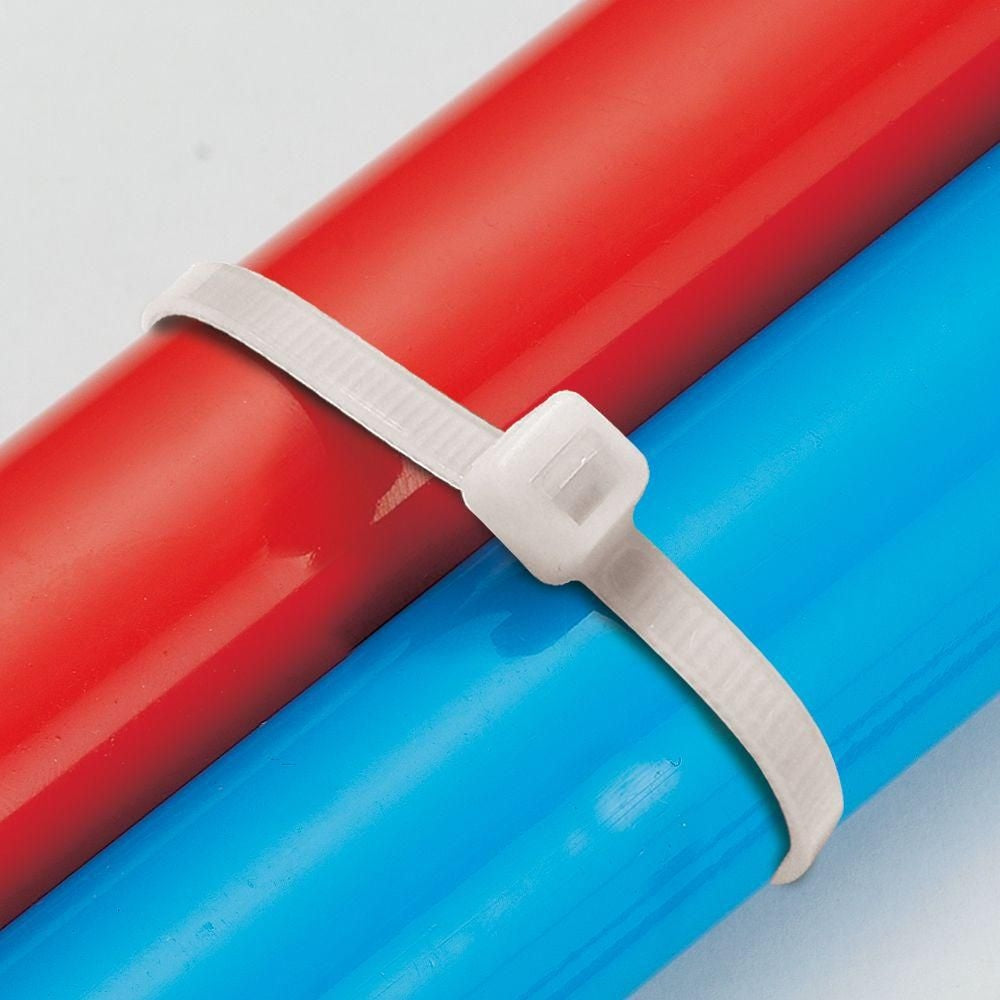 14-inch Cable Ties Indoor Use Nylon Material - Natural (100-Pack)