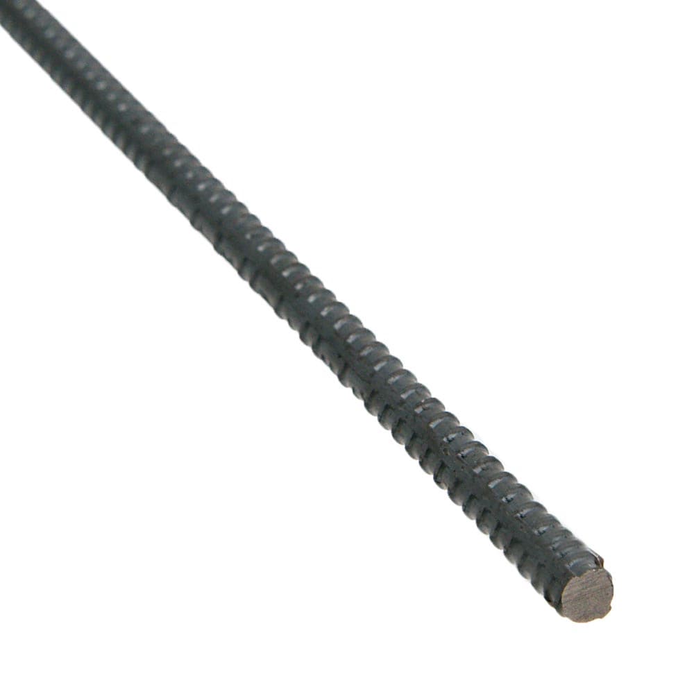 Barre d'armature en acier 3M de 10 pi de long x 15 mm de profondeur, noire