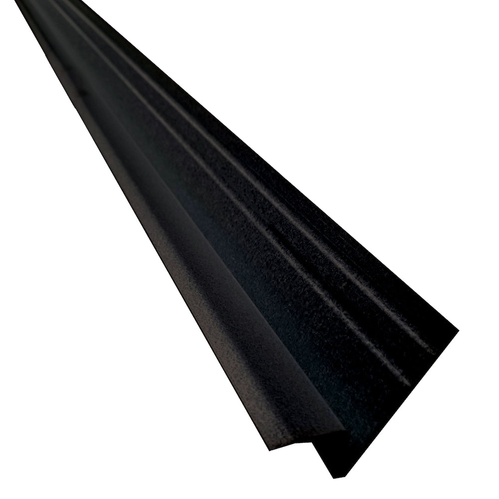 Roof Edge Flashing - Black - 2-3/4 Inch X 7/8 Inch X 3/4 Inch X 3/8 Inch