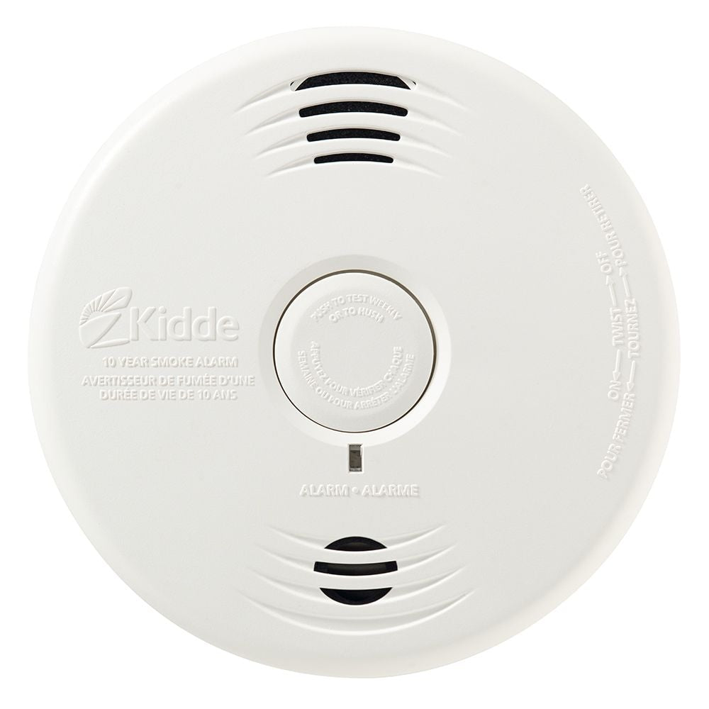 Worry Free Battery Operated Photoelectric Smoke Alarm with Voice Alert and Hush Button