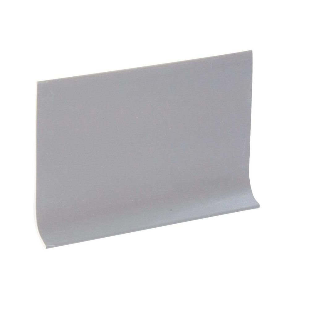 4 inch Rubber Wall Base - 100Ft Rolls -  Silver Grey