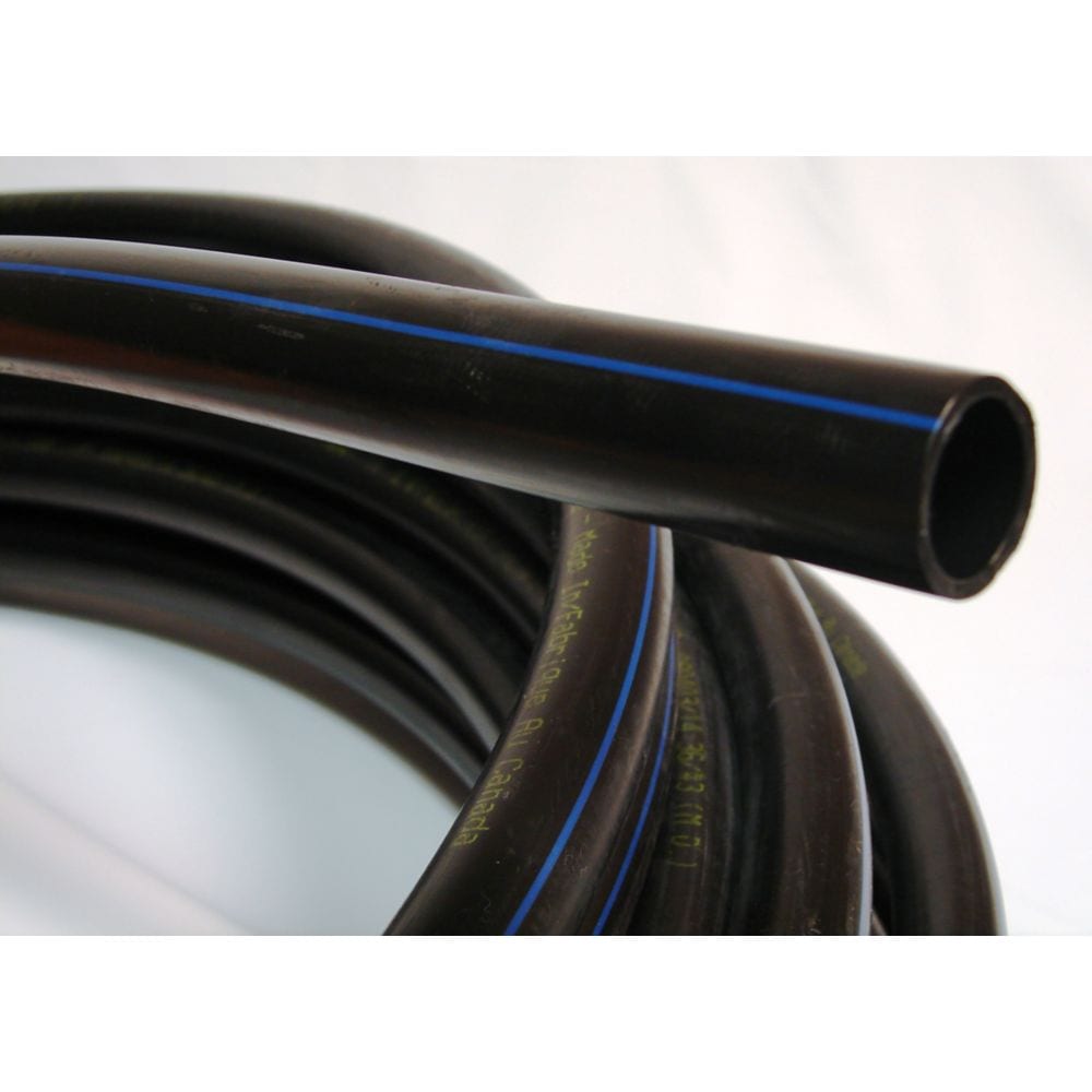 Tuyau Poly 1 Pouce X 100 Pieds 100PSI Rayure Bleue