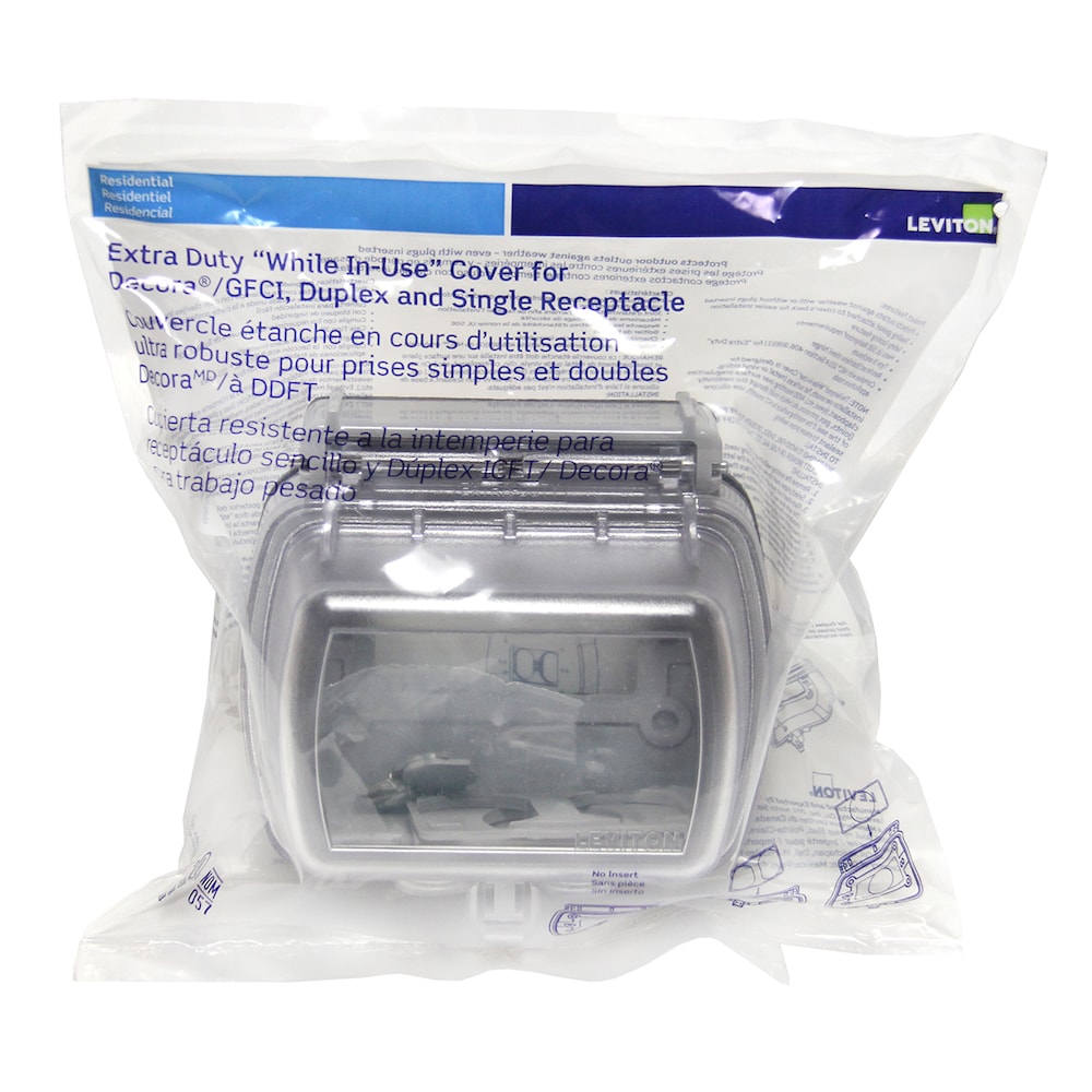 Decora 1-Gang Horizontal Weather-Resistant While-In-Use Cover Extra Duty, Clear