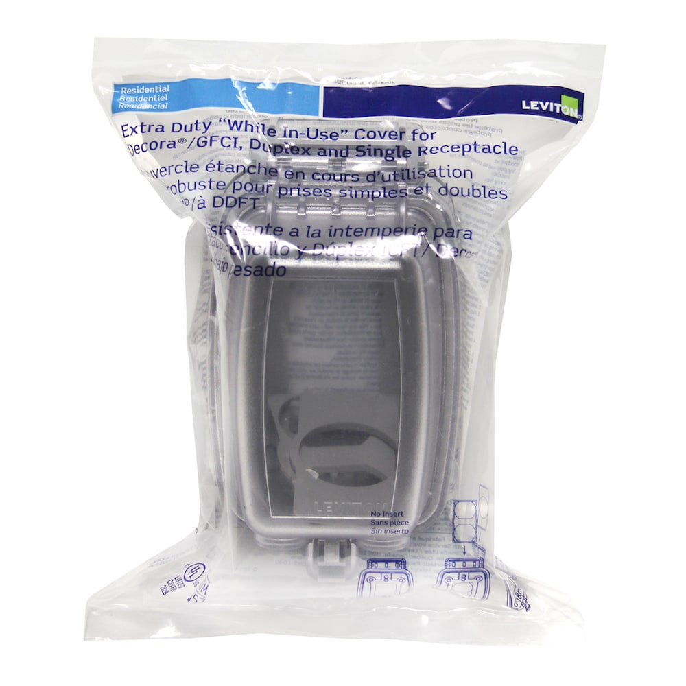 Decora 1-Gang Vertical Weather-Resistant While-In-Use Cover Extra Duty, Clear