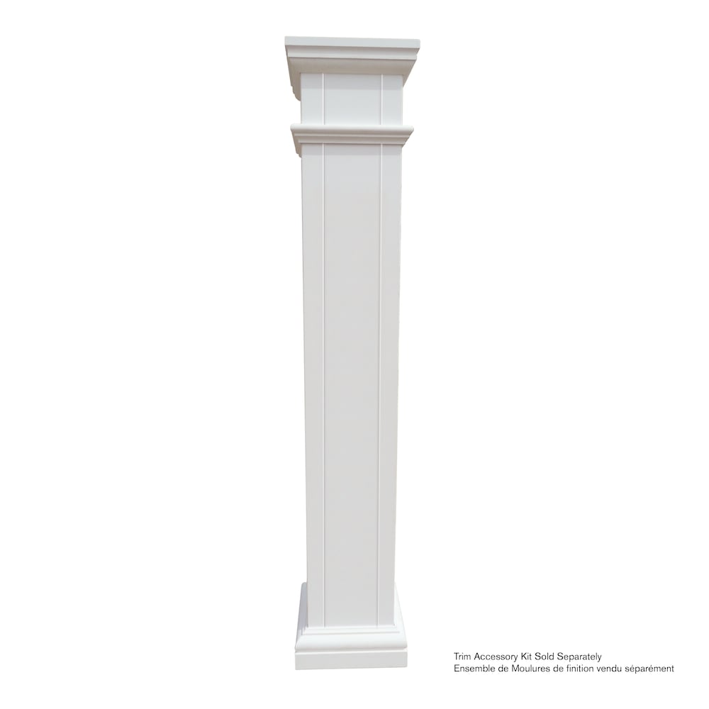 Couvre-poteau carré en PVC peint et apprêté de 6 po x 6 po x 8 1/2 pi pour l'intérieur et l'extérieur