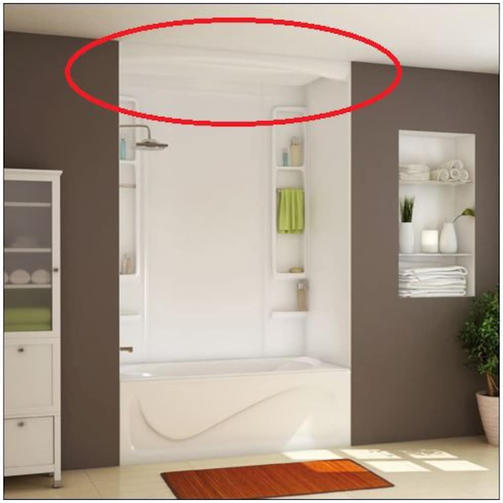 Alaska Acylic Tub Roof Cap 34.5L x 62W x 4H in White