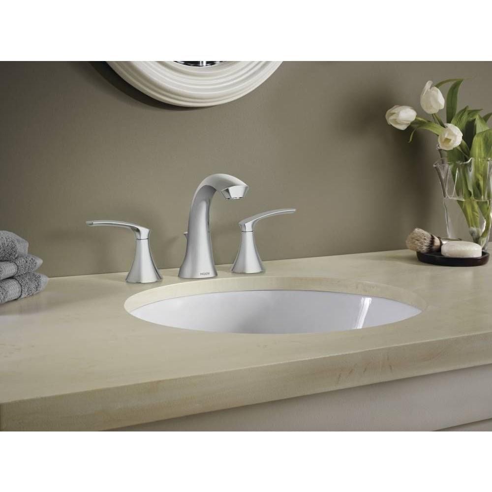 Darcy 2 Handle 8-to-16-inch Widespread Bathroom Sink Faucet/Tap in Chrome (Drain and Valve Included)