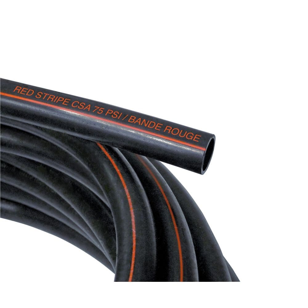 Tuyau en poly 3/4 po x 25 pieds 75psi à rayures rouges