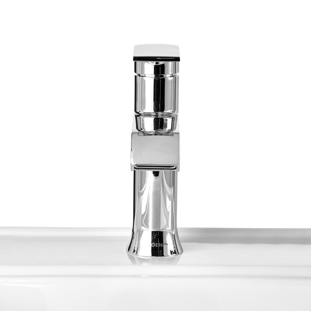Genta Single Handle 4-inch Centerset/Single Hole Bathroom Sink Faucet/Tap with Deck Plate in Chrome (Drain and Valve Included)