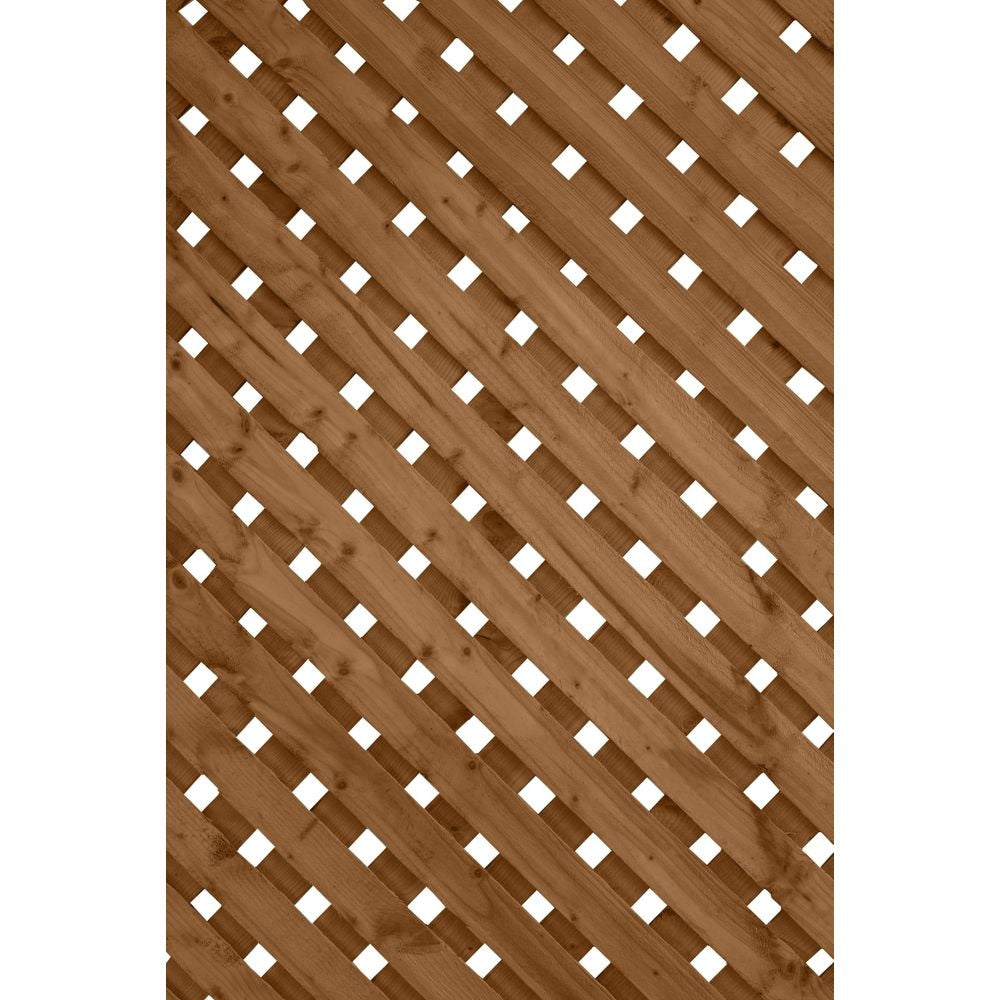 2' x 8' Pressure Treated Privacy Lattice Panel Brown
