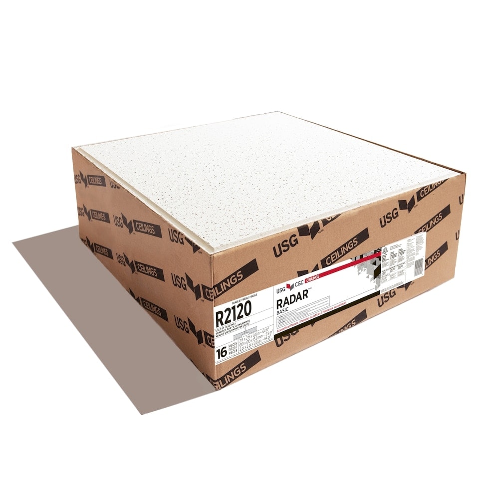 2 ft. x 2 ft. Radar Basic 2120 Lay-in Ceiling Tile (Sold by Case - Pack of 16)
