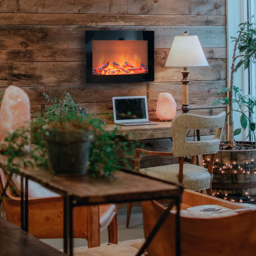 Daniel 24-inch Wall-Mount Electric Fireplace