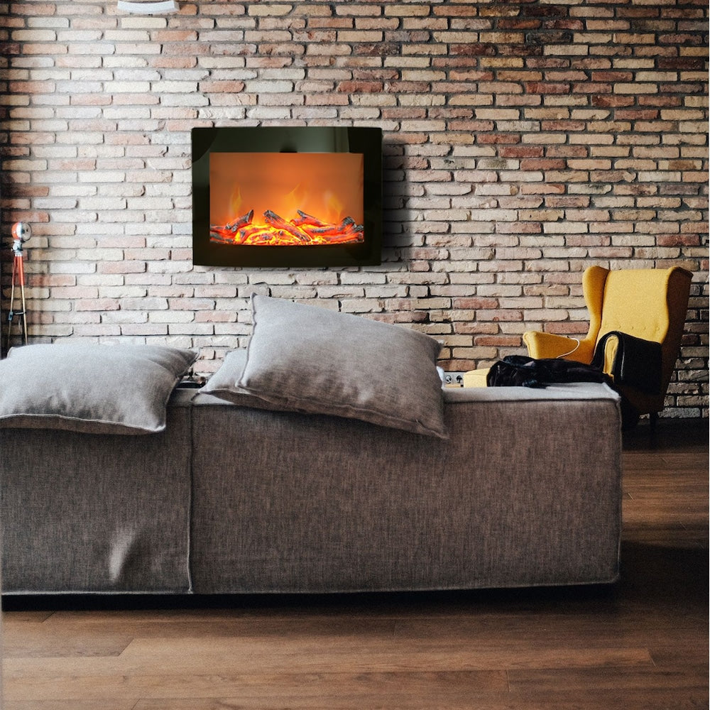 Daniel 24-inch Wall-Mount Electric Fireplace