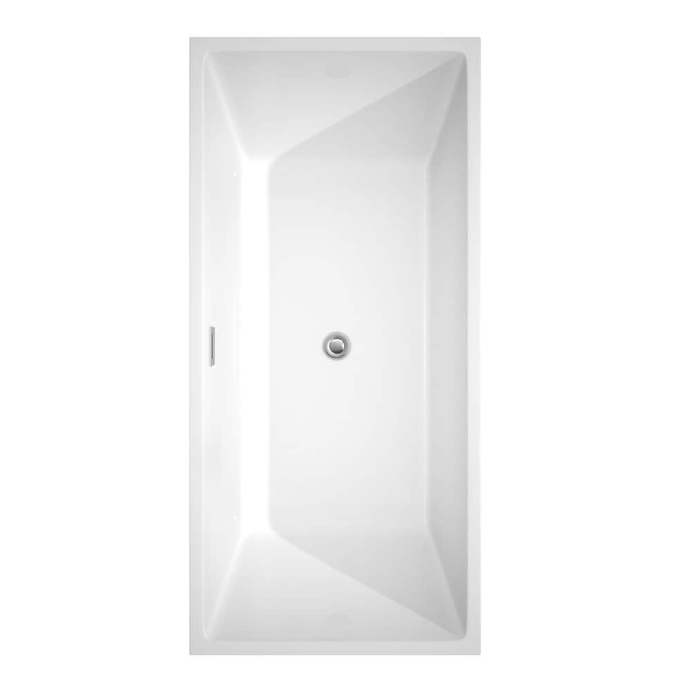Sara 5 Feet 8-Inch Acrylic Freestanding Bathtub in White