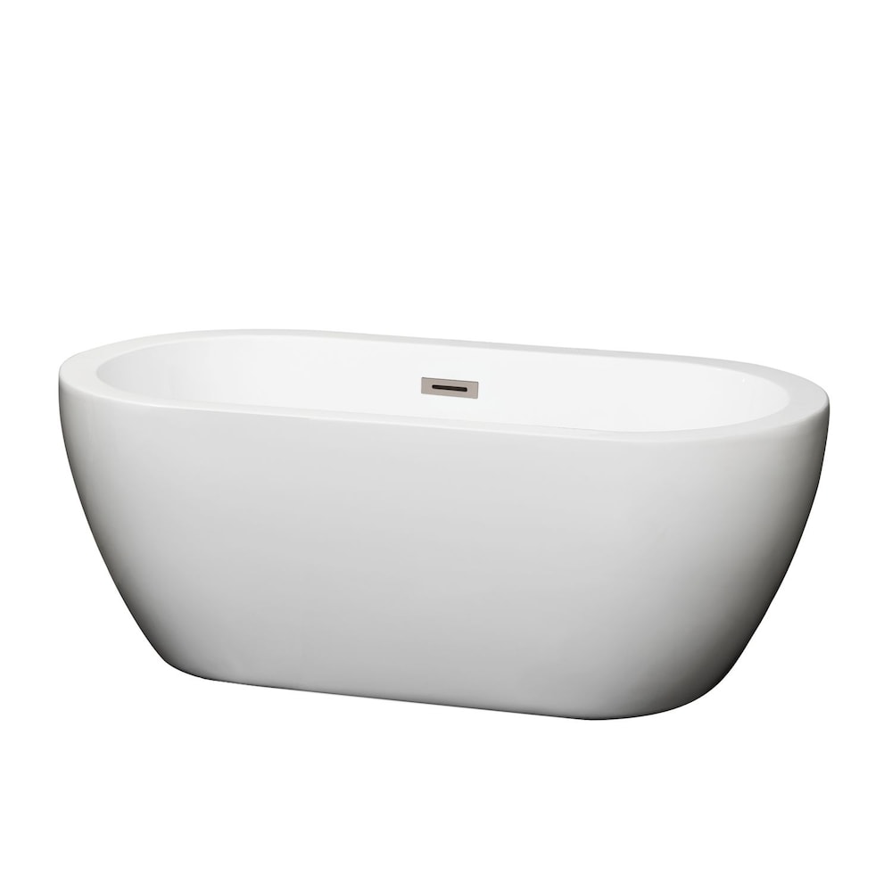 Soho 5 Feet Acrylic Freestanding Flatbottom Bathtub in White