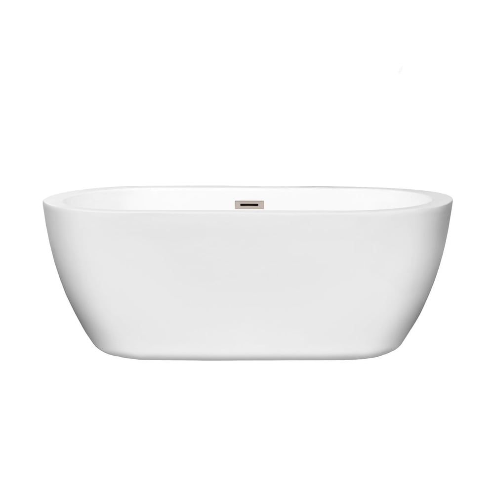 Soho 5 Feet Acrylic Freestanding Flatbottom Bathtub in White