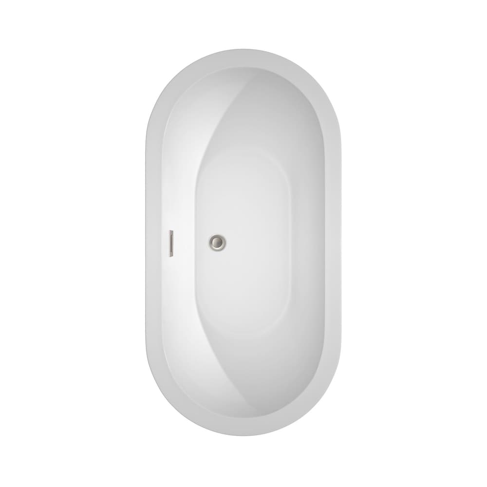 Soho 5 Feet Acrylic Freestanding Flatbottom Bathtub in White