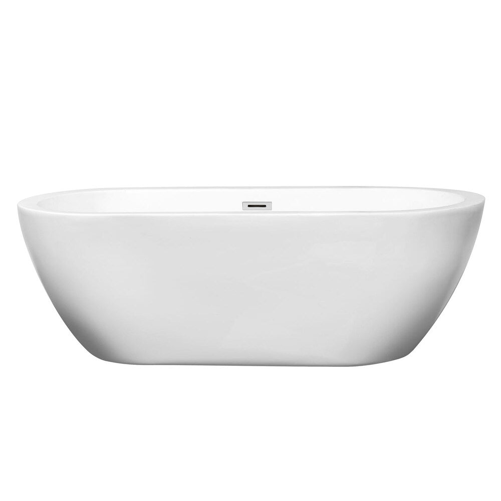 Soho 5 Feet 8-Inch Acrylic Freestanding Flatbottom Bathtub in White