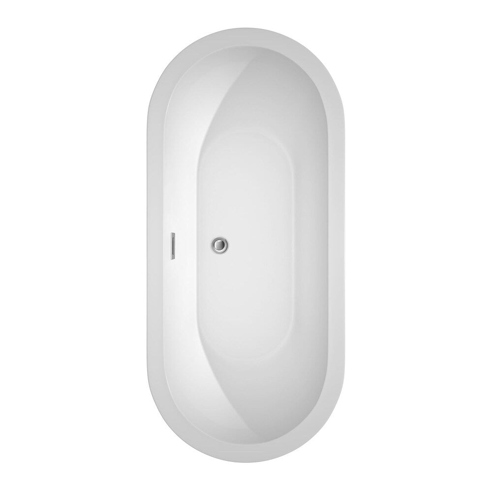 Soho 5 Feet 8-Inch Acrylic Freestanding Flatbottom Bathtub in White