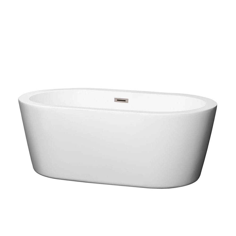 Mermaid 5 Feet Soaker Bathtub with Centre Drain in White
