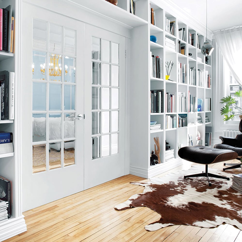 9/16-inch x 4 5/8-inch Pre-machined Finger Jointed Pine Double Door Frame Set