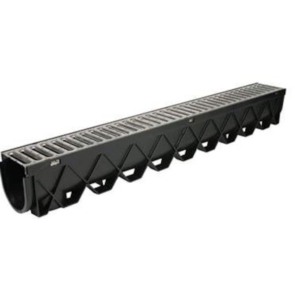 40 in. Storm Drain Deep Channel Drain Series with Stainless Steel Grate