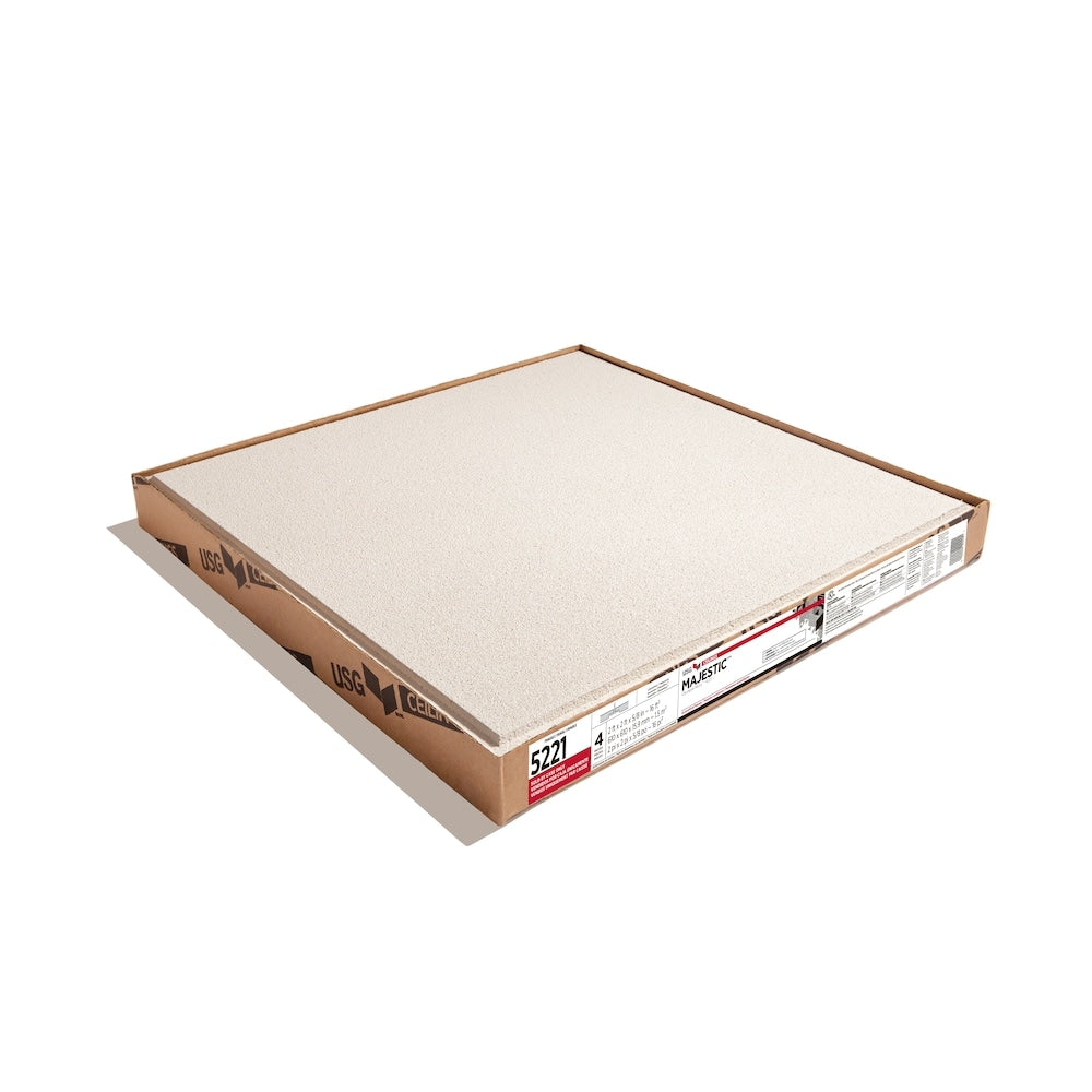 Dalle de plafond à poser Majestic de 2 pi x 2 pi (vendue à la caisse - paquet de 4)