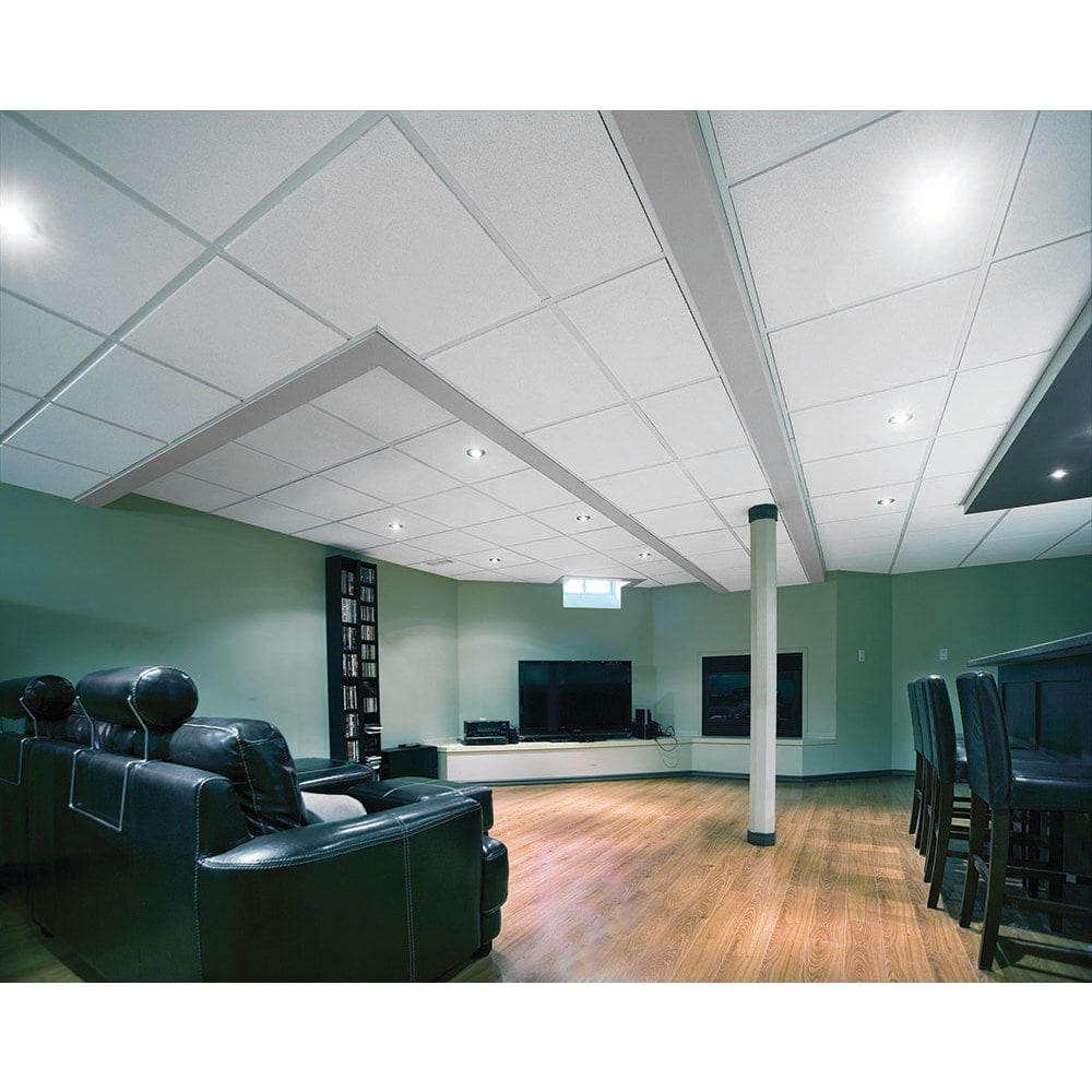 Dalle de plafond à poser Majestic de 2 pi x 2 pi (vendue à la caisse - paquet de 4)