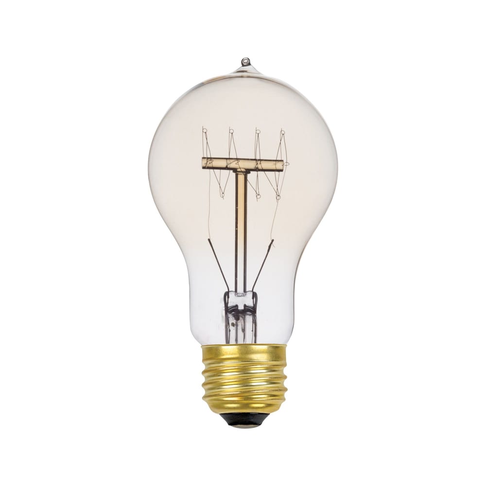 60 Watt Incandescent E26 Base A19 Edison Vintage Quad Loop Filament Light Bulb