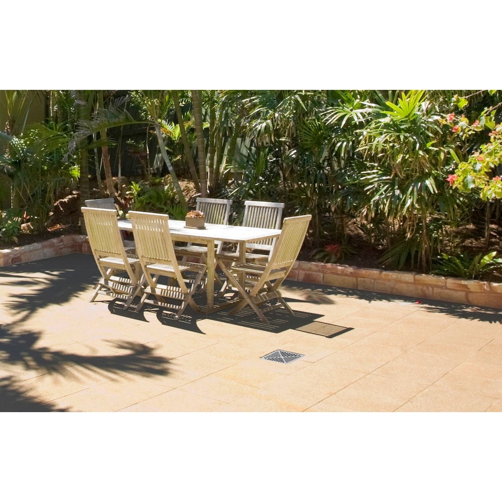 9 in. Square Low Profile Drainage Catch Basin with Grey Grate