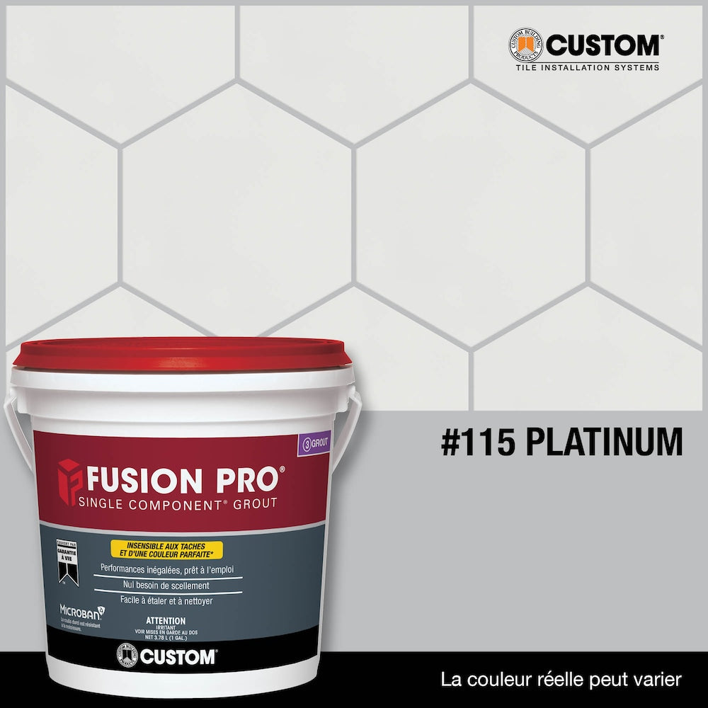 Coulis monocomposant Fusion Pro #115 Platinum 1 Qt.