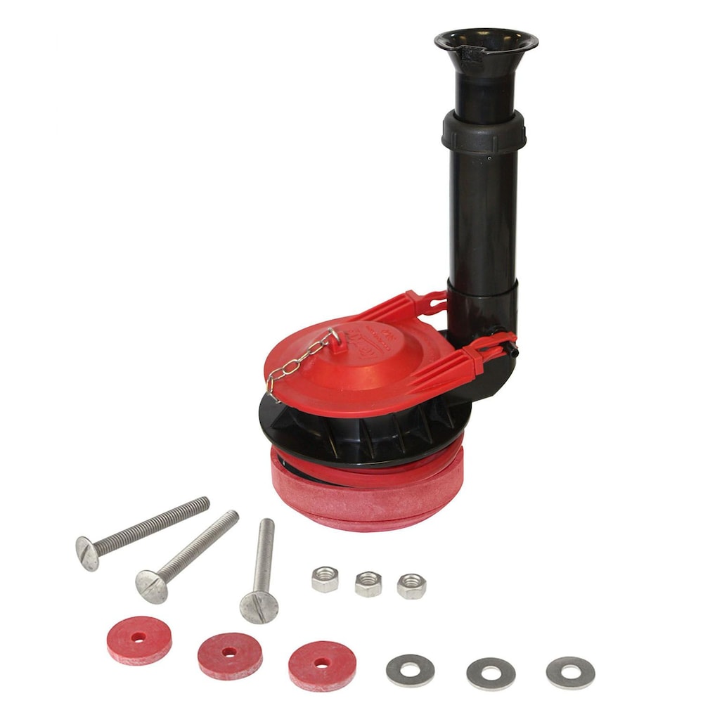 Large 3 Inch 4 Inch Adjustable Flush Valve Kit with Tank-to-Bowl Gasket & Hardware
