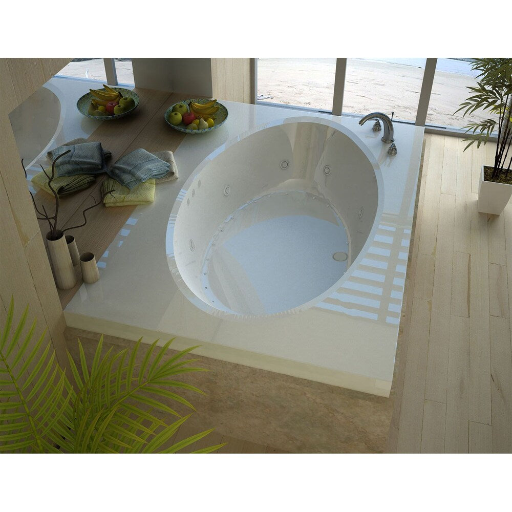 Imperial 6 ft. Acrylic Drop-in Left Drain Rectangular Whirlpool and Air Bathtub in White