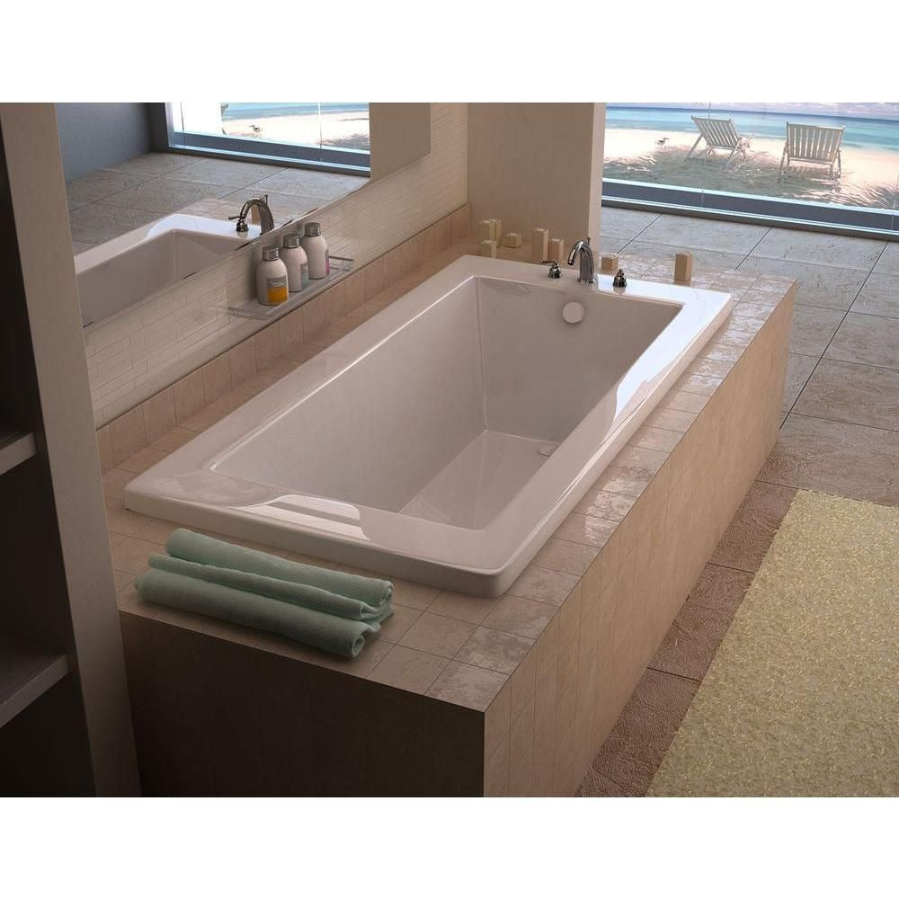 Sapphire 5 ft. Acrylic Drop-in Reversible Drain Rectangular Bathtub in White