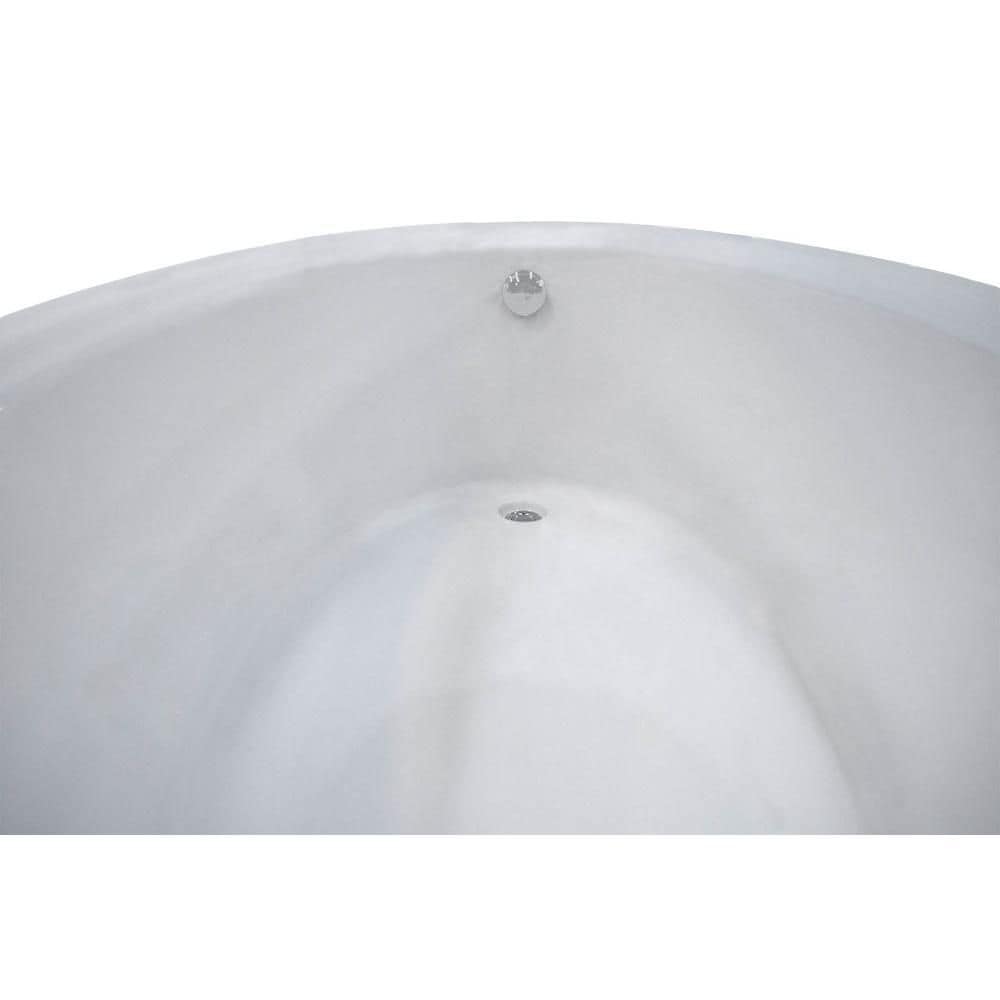 Baignoire ovale en acrylique Topaz de 6 pieds en blanc