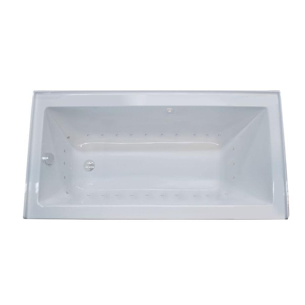 Baignoire de massage à air Amber de 5 pieds avec jupe avant et drain à gauche